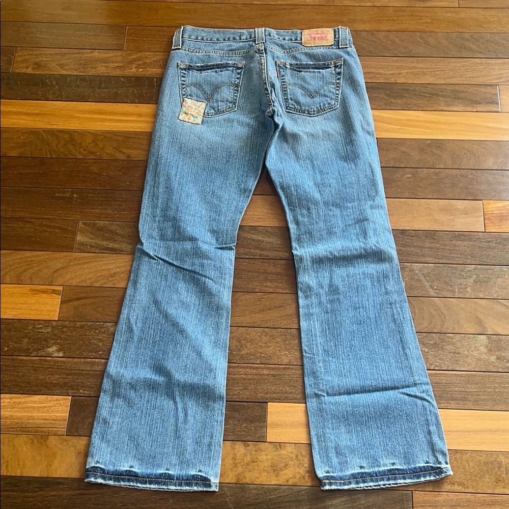 Levi's Light Blue Boot Cut Jeans with Patchwork - Picture 5 of 5